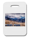 Pikes Peak CO Mountains Text Thick Plastic Luggage Tag by TooLoud-Luggage Tag-TooLoud-White-One Size-Davson Sales