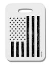 Stamp Style American Flag - Distressed Thick Plastic Luggage Tag by TooLoud-Luggage Tag-TooLoud-White-One Size-Davson Sales