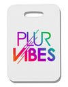 PLUR Vibes Thick Plastic Luggage Tag-Luggage Tag-TooLoud-White-One Size-Davson Sales