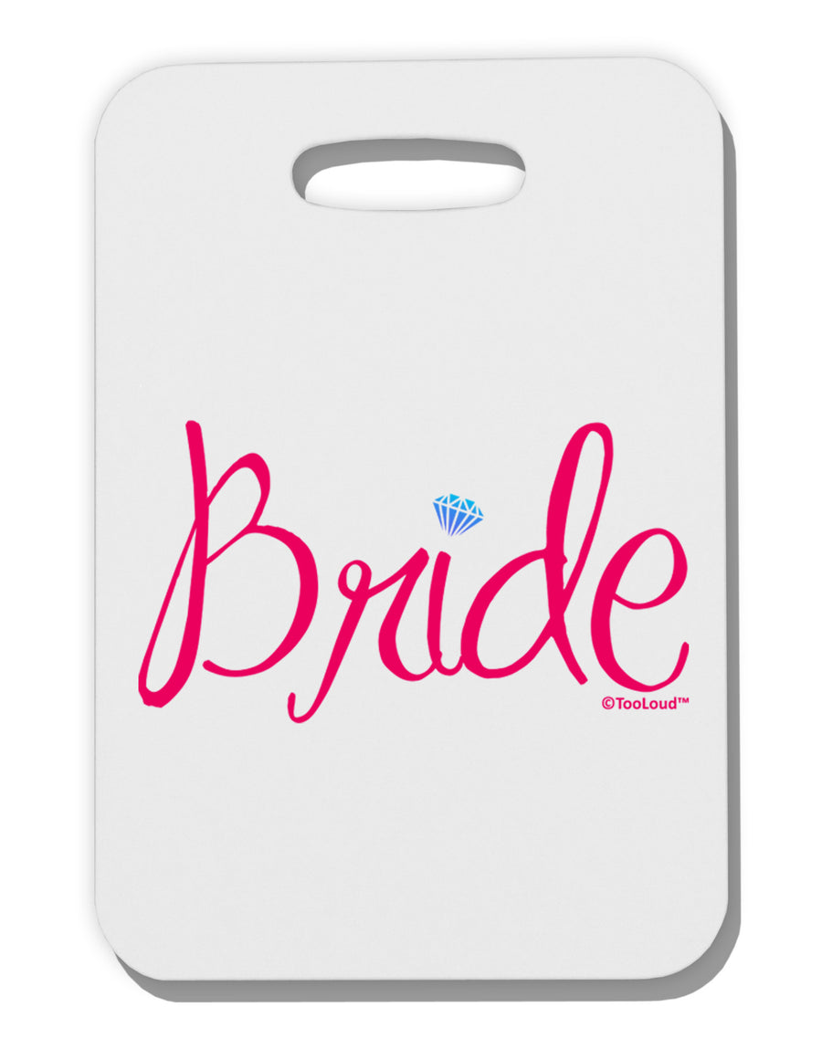 Bride Design - Diamond - Color Thick Plastic Luggage Tag-Luggage Tag-TooLoud-White-One Size-Davson Sales