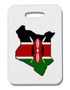 Kenya Flag Silhouette Thick Plastic Luggage Tag-Luggage Tag-TooLoud-White-One Size-Davson Sales