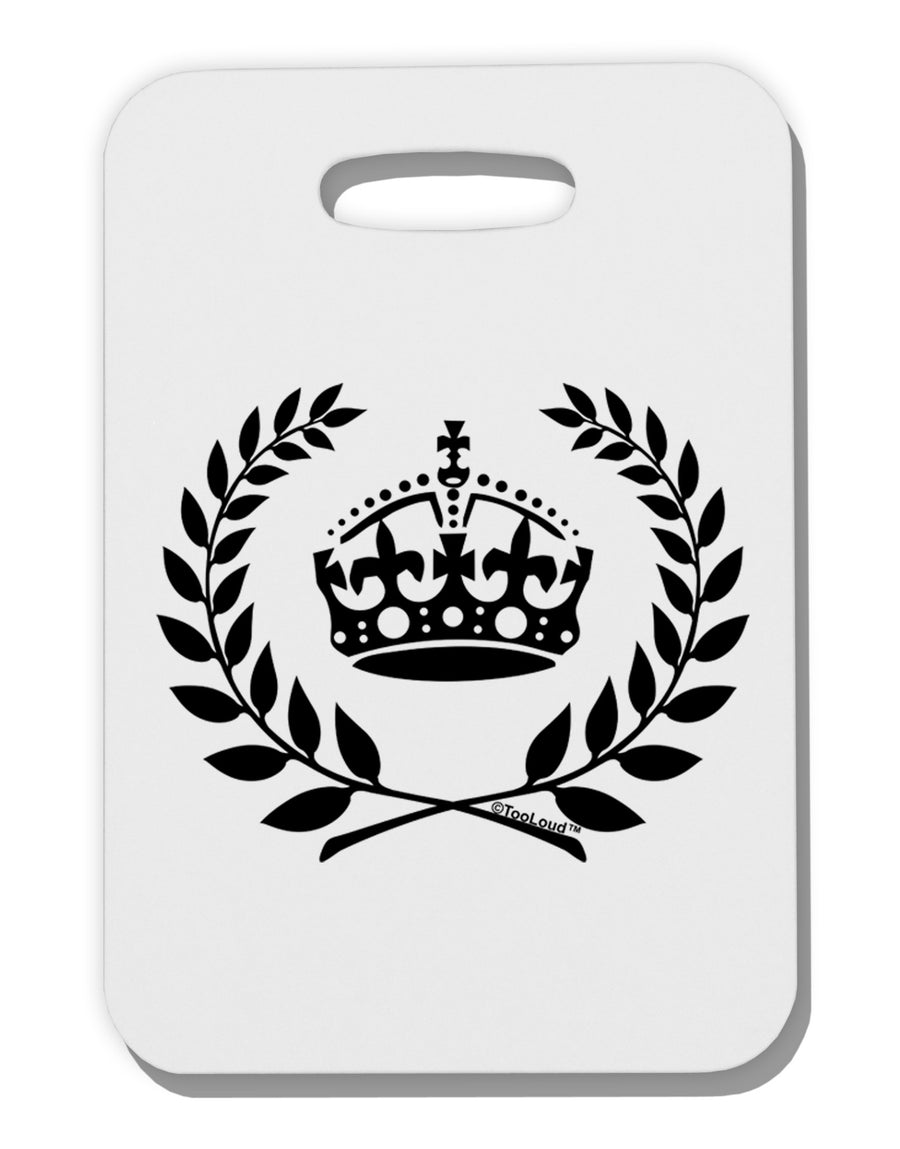 Crown and Laurel Thick Plastic Luggage Tag-Luggage Tag-TooLoud-White-One Size-Davson Sales