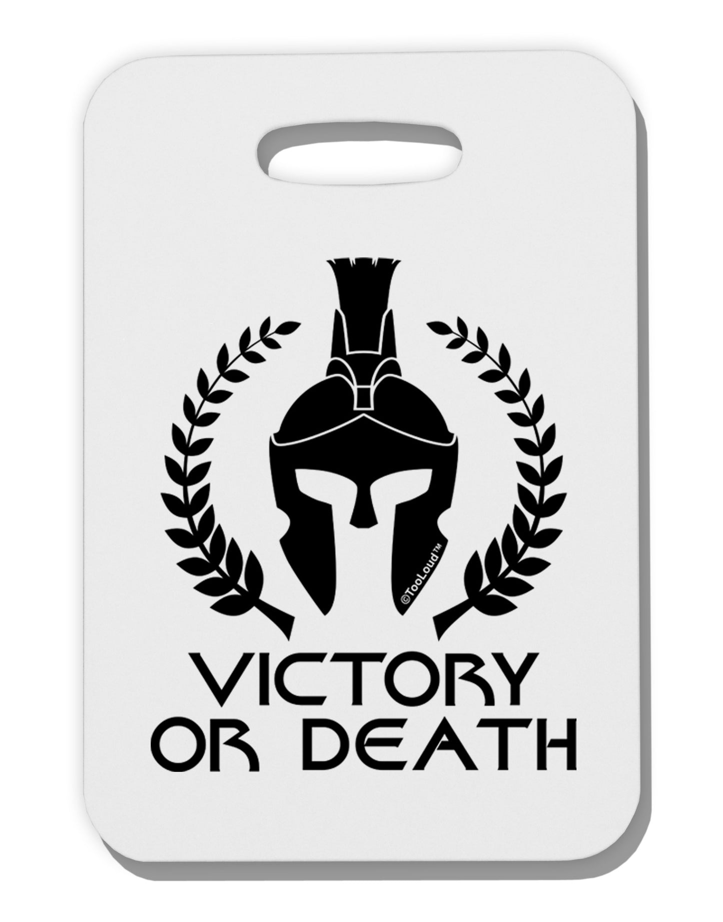 Spartan Victory Or Death Thick Plastic Luggage Tag-Luggage Tag-TooLoud-White-One Size-Davson Sales
