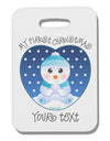 Personalized My First Christmas Snowbaby Blue Thick Plastic Luggage Tag-Luggage Tag-TooLoud-White-One Size-Davson Sales