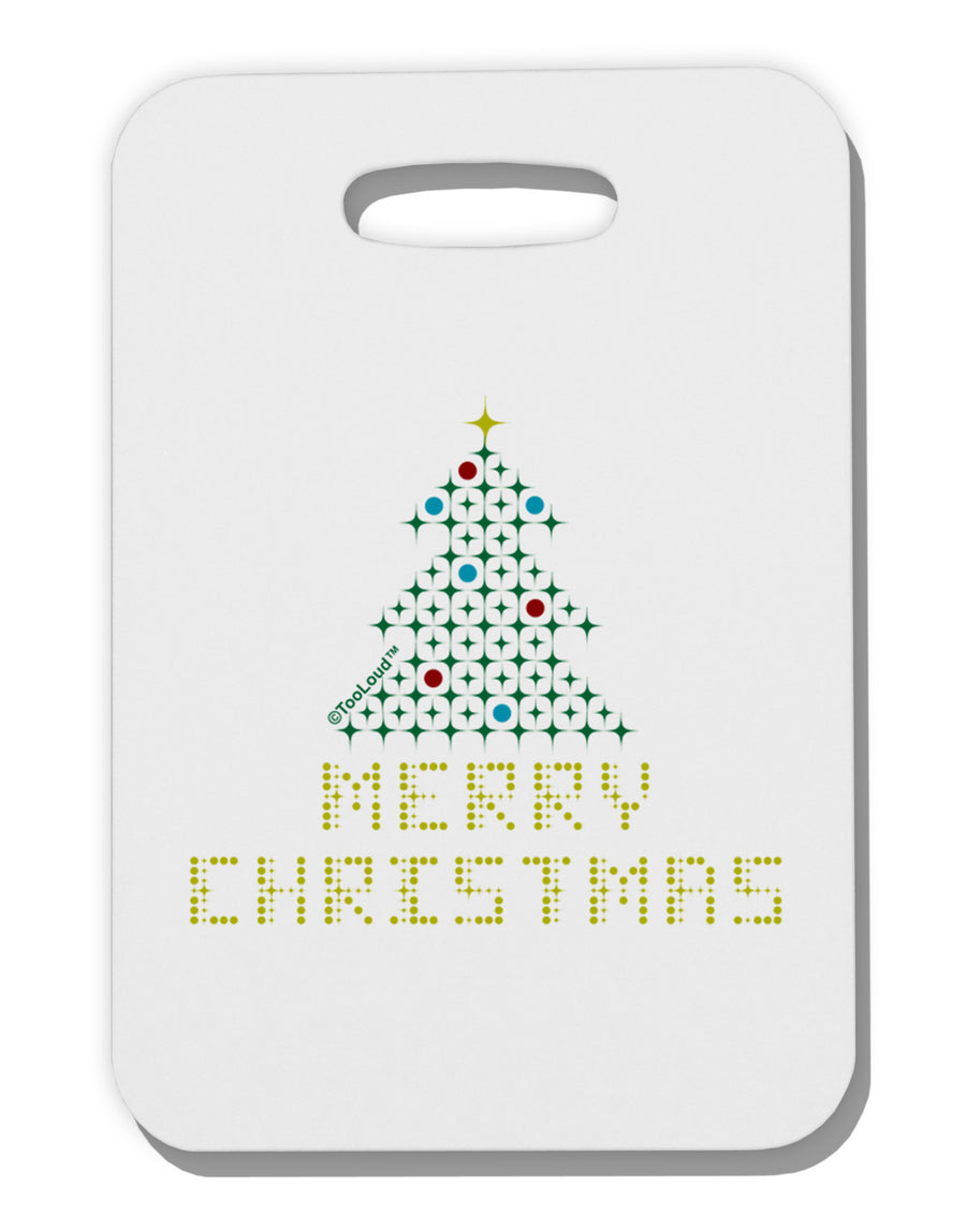 Merry Christmas Sparkles Thick Plastic Luggage Tag-Luggage Tag-TooLoud-White-One Size-Davson Sales