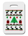 Tree with Gifts Ugly Christmas Sweater Thick Plastic Luggage Tag-Luggage Tag-TooLoud-White-One Size-Davson Sales