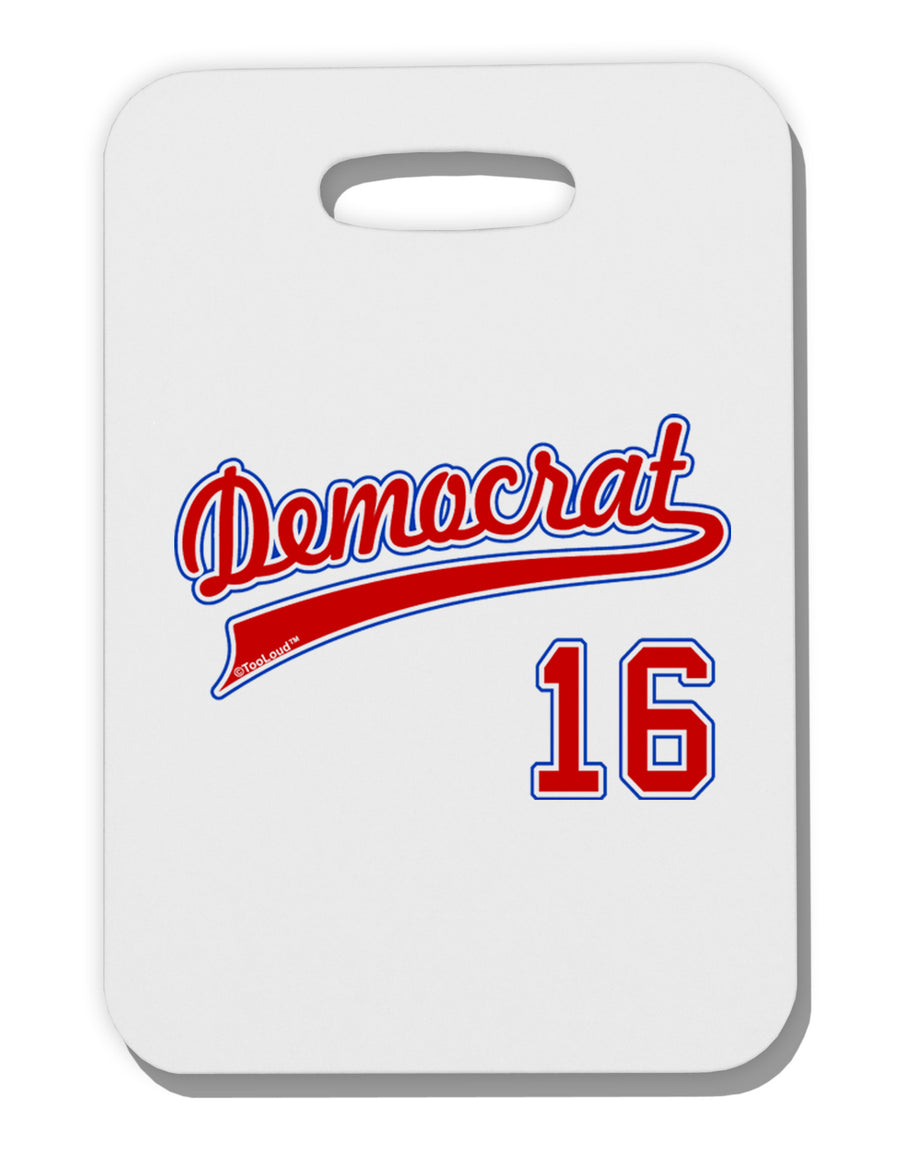 Democrat Jersey 16 Thick Plastic Luggage Tag-Luggage Tag-TooLoud-White-One Size-Davson Sales