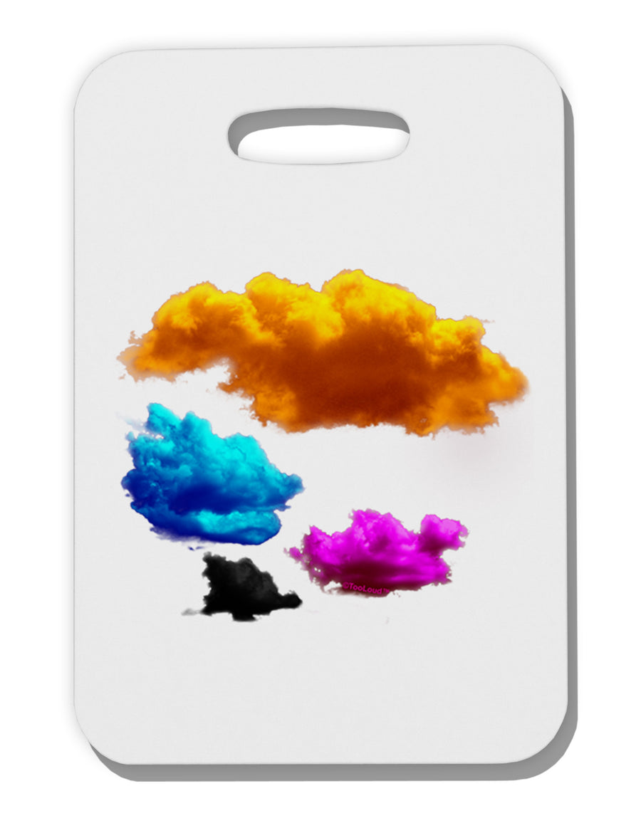 CMYK Clouds Thick Plastic Luggage Tag-Luggage Tag-TooLoud-White-One Size-Davson Sales