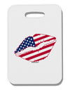 American Flag Lipstick Thick Plastic Luggage Tag-Luggage Tag-TooLoud-White-One Size-Davson Sales