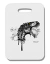 Artistic Ink Style Dinosaur Head Design Thick Plastic Luggage Tag by TooLoud-Luggage Tag-TooLoud-White-One Size-Davson Sales