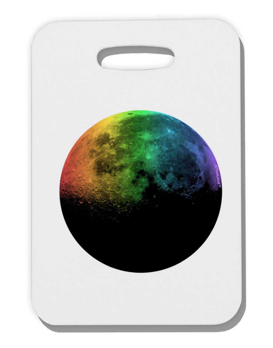 Rainbow Moon Thick Plastic Luggage Tag-Luggage Tag-TooLoud-White-One Size-Davson Sales