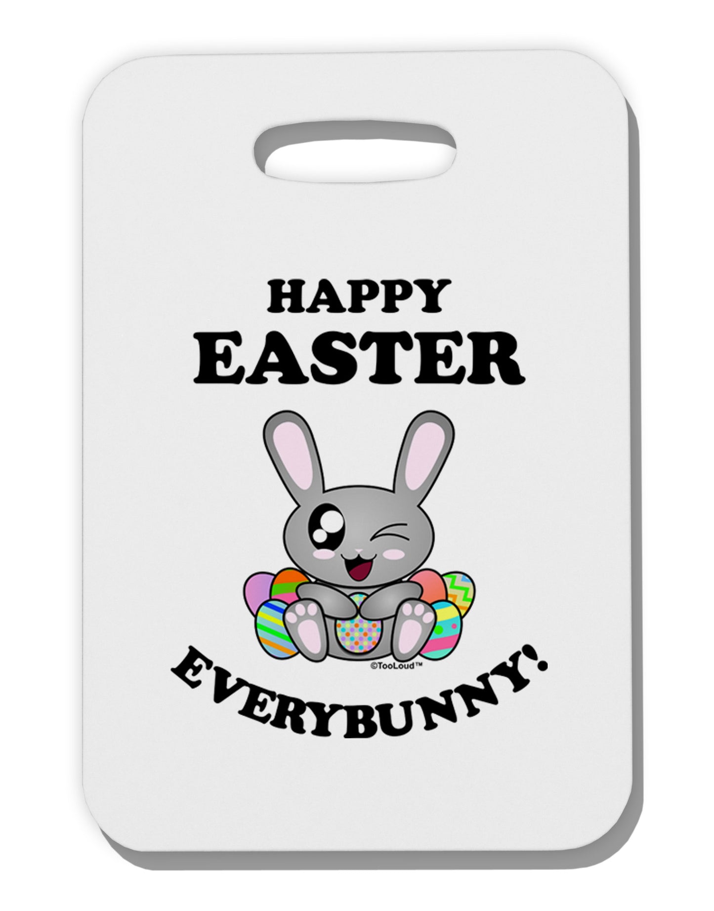 Happy Easter Everybunny Thick Plastic Luggage Tag-Luggage Tag-TooLoud-White-One Size-Davson Sales