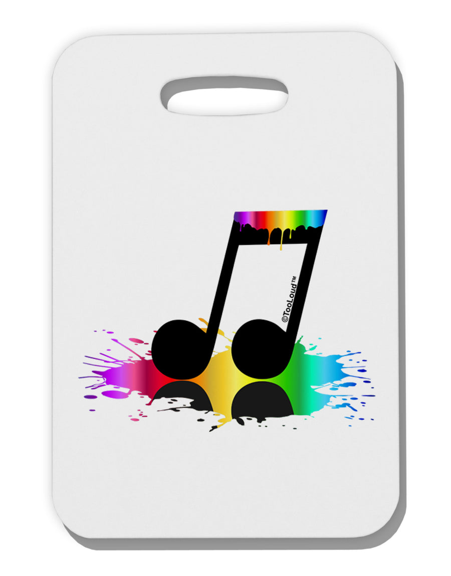 Paint Music Note Thick Plastic Luggage Tag-Luggage Tag-TooLoud-White-One Size-Davson Sales