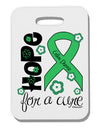 Hope for a Cure - Light Green Ribbon Celiac Disease - Flowers Thick Plastic Luggage Tag-Luggage Tag-TooLoud-White-One Size-Davson Sales