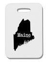 Maine - United States Shape Thick Plastic Luggage Tag-Luggage Tag-TooLoud-White-One Size-Davson Sales