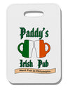 Paddy's Irish Pub Thick Plastic Luggage Tag by TooLoud-Luggage Tag-TooLoud-White-One Size-Davson Sales