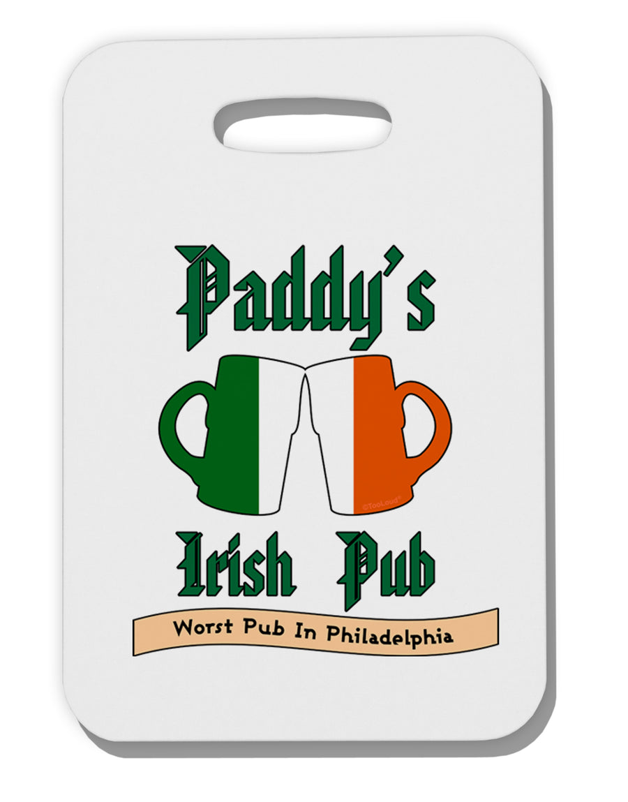 Paddy's Irish Pub Thick Plastic Luggage Tag by TooLoud-Luggage Tag-TooLoud-White-One Size-Davson Sales