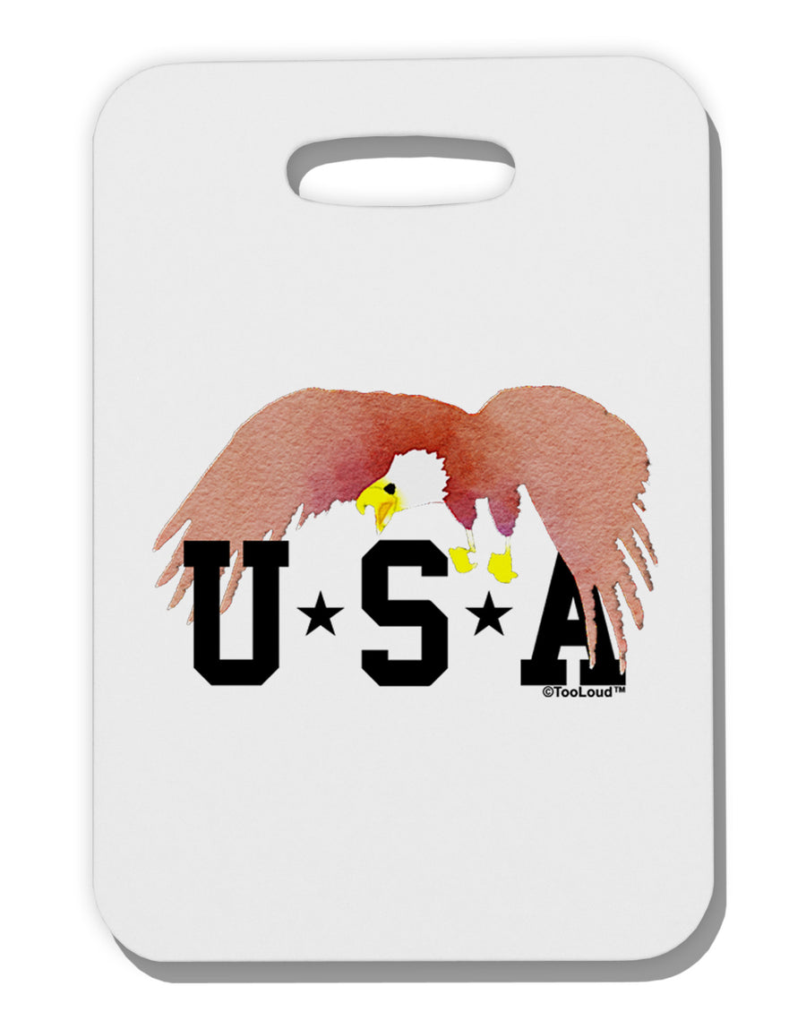 Bald Eagle USA Thick Plastic Luggage Tag-Luggage Tag-TooLoud-White-One Size-Davson Sales