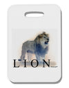 Lion Watercolor B Text Thick Plastic Luggage Tag-Luggage Tag-TooLoud-White-One Size-Davson Sales