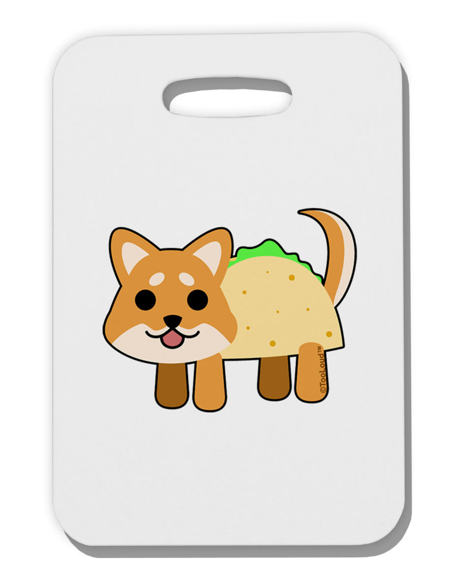 Cute Taco Dog Thick Plastic Luggage Tag-Luggage Tag-TooLoud-White-One Size-Davson Sales