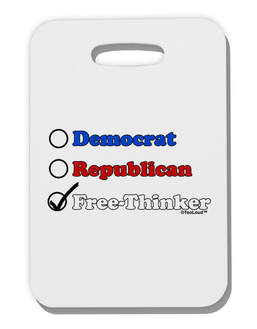 Free Thinker Checklist Thick Plastic Luggage Tag-Luggage Tag-TooLoud-White-One Size-Davson Sales