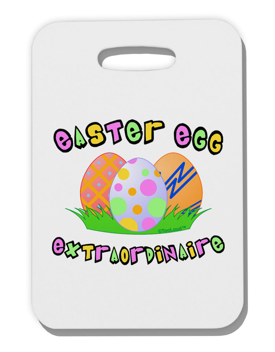 Easter Egg Extraordinaire Thick Plastic Luggage Tag-Luggage Tag-TooLoud-White-One Size-Davson Sales