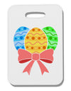 Easter Eggs With Bow Thick Plastic Luggage Tag by TooLoud-Luggage Tag-TooLoud-White-One Size-Davson Sales