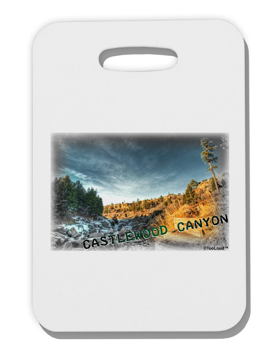 Castlewood Canyon Old Photo Thick Plastic Luggage Tag-Luggage Tag-TooLoud-White-One Size-Davson Sales