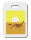 Jurassic Dinosaur Sunrise Thick Plastic Luggage Tag by TooLoud-Luggage Tag-TooLoud-White-One Size-Davson Sales