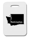 Washington - United States Shape Thick Plastic Luggage Tag-Luggage Tag-TooLoud-White-One Size-Davson Sales