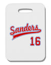 Sanders Jersey 16 Thick Plastic Luggage Tag-Luggage Tag-TooLoud-White-One Size-Davson Sales