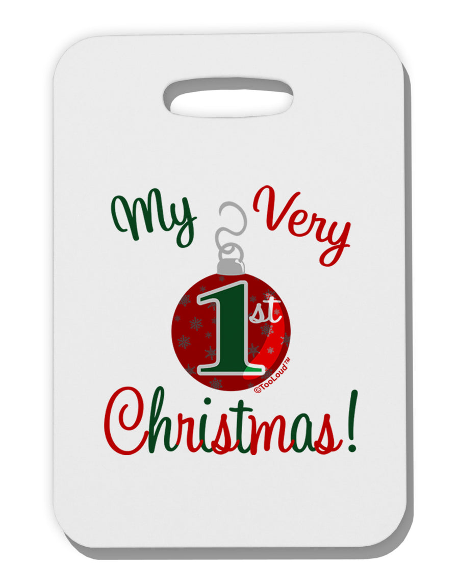 My Very 1st Christmas Thick Plastic Luggage Tag-Luggage Tag-TooLoud-White-One Size-Davson Sales