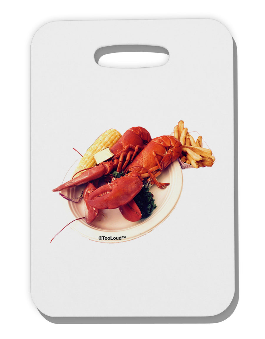 Lobster Plate Thick Plastic Luggage Tag-Luggage Tag-TooLoud-White-One Size-Davson Sales