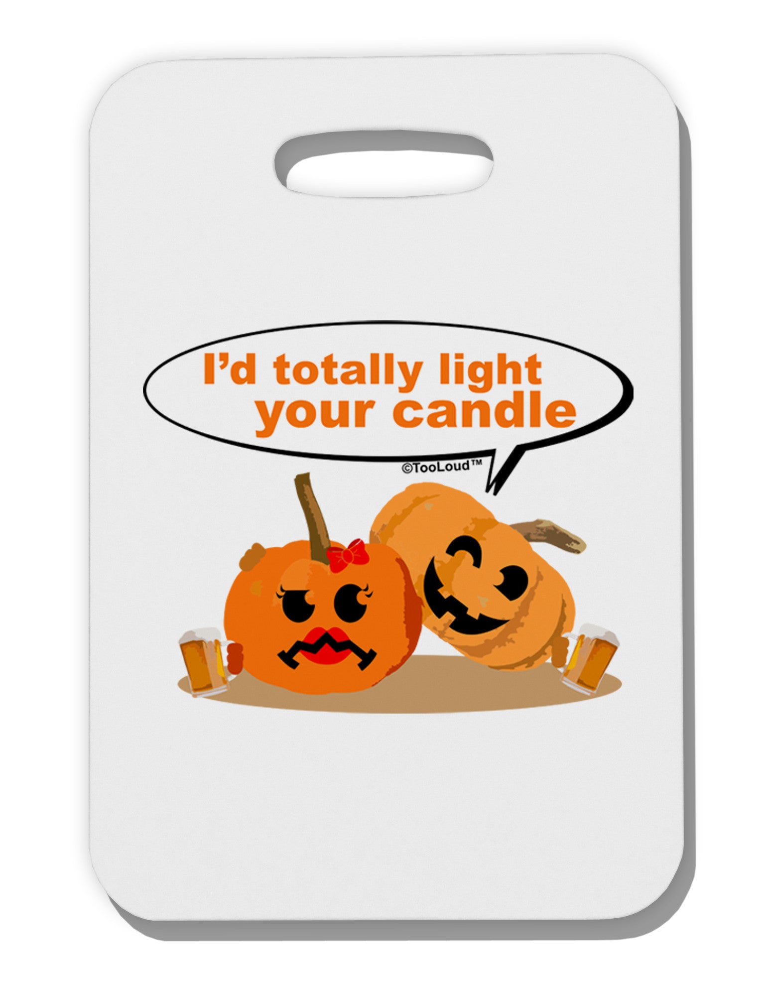 Light your candle Thick Plastic Luggage Tag-Luggage Tag-TooLoud-White-One Size-Davson Sales