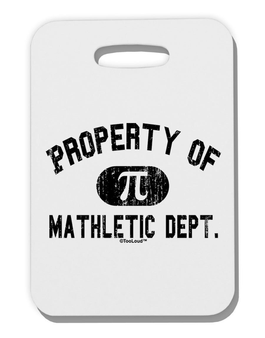 Mathletic Department Distressed Thick Plastic Luggage Tag by TooLoud-Luggage Tag-TooLoud-White-One Size-Davson Sales