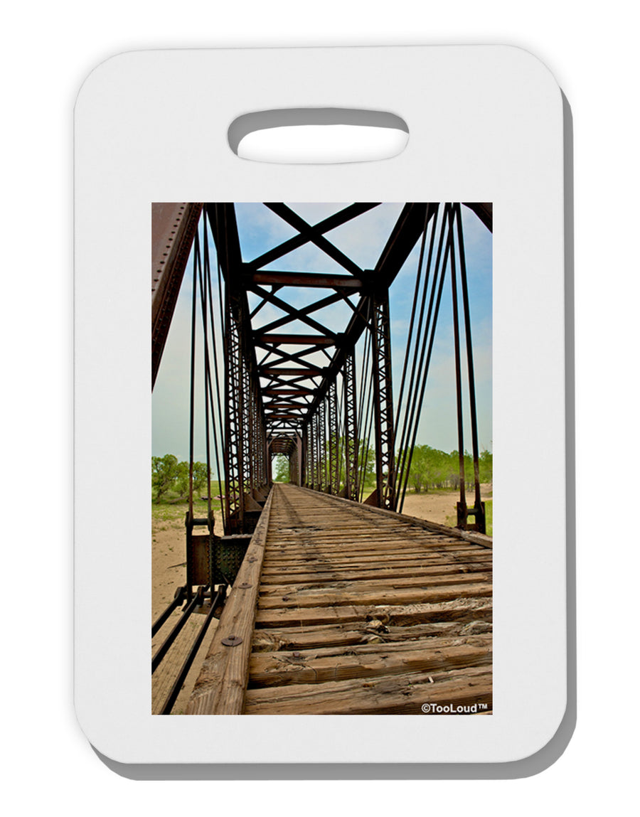 Colorado Landscape Bridge Thick Plastic Luggage Tag-Luggage Tag-TooLoud-White-One Size-Davson Sales