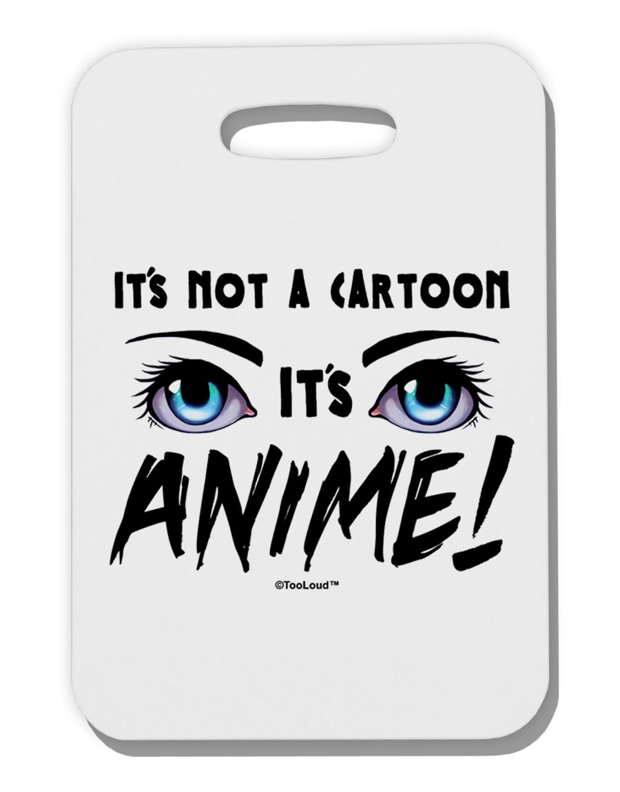 Not A Cartoon Eyes Blue Thick Plastic Luggage Tag-Luggage Tag-TooLoud-White-One Size-Davson Sales