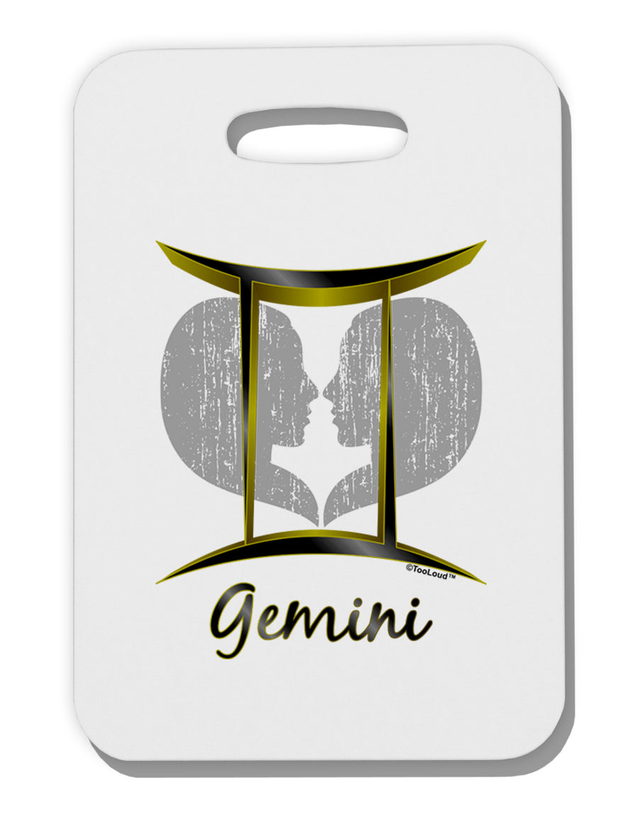 Gemini Symbol Thick Plastic Luggage Tag-Luggage Tag-TooLoud-White-One Size-Davson Sales