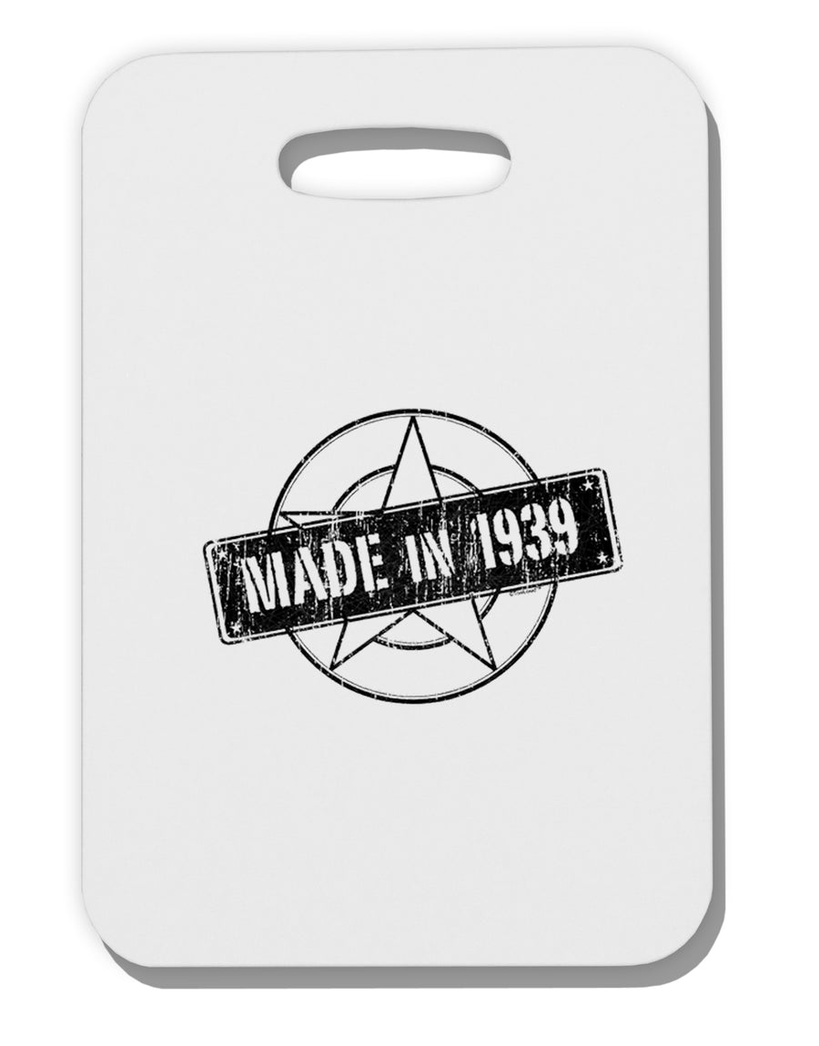 TooLoud 80th Birthday Made in 1939 Thick Plastic Luggage Tag-Luggage Tag-TooLoud-Davson Sales