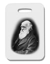 Charles Darwin Black and White Thick Plastic Luggage Tag by TooLoud-Luggage Tag-TooLoud-White-One Size-Davson Sales