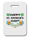 Pixel Happy St Patricks Day Thick Plastic Luggage Tag-Luggage Tag-TooLoud-White-One Size-Davson Sales