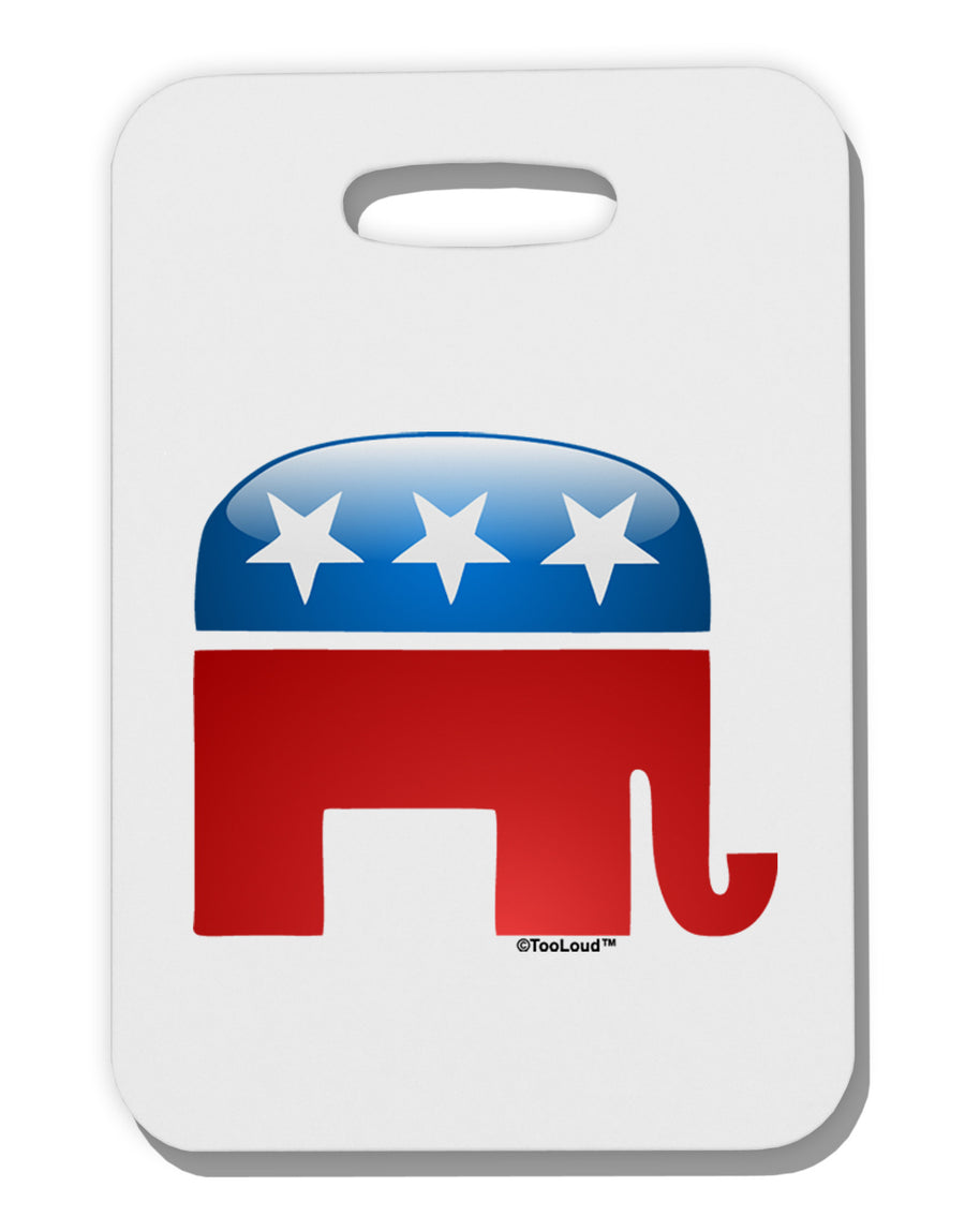 Republican Bubble Symbol Thick Plastic Luggage Tag-Luggage Tag-TooLoud-White-One Size-Davson Sales