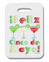 Margaritas - Mexican Flag Colors - Feliz Cinco de Mayo Thick Plastic Luggage Tag by TooLoud-Luggage Tag-TooLoud-White-One Size-Davson Sales