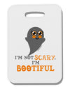 BOOtiful Ghost Orange Thick Plastic Luggage Tag-Luggage Tag-TooLoud-White-One Size-Davson Sales