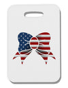 Patriotic Bow Thick Plastic Luggage Tag-Luggage Tag-TooLoud-White-One Size-Davson Sales