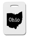 Ohio - United States Shape Thick Plastic Luggage Tag by TooLoud-Luggage Tag-TooLoud-White-One Size-Davson Sales