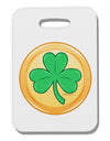 Shamrock Button Vector Design Thick Plastic Luggage Tag by TooLoud-Luggage Tag-TooLoud-White-One Size-Davson Sales