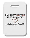 Coffee Iced and Black Thick Plastic Luggage Tag-Luggage Tag-TooLoud-White-One Size-Davson Sales