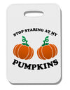 Stop Staring At My Pumpkins Plus Size Dark Apron by TooLoud-Bib Apron-TooLoud-White-2.74"x4"x2mm-Davson Sales