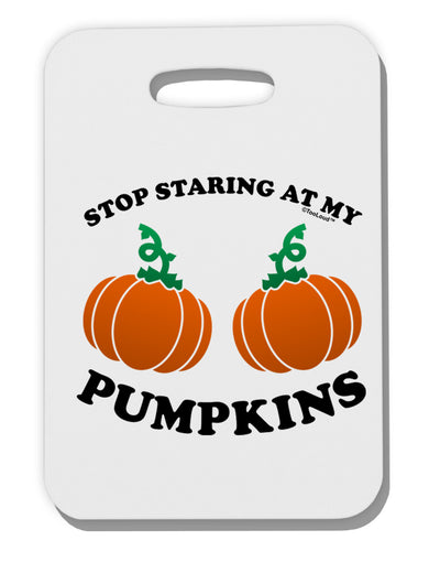 Stop Staring At My Pumpkins Plus Size Dark Apron by TooLoud-Bib Apron-TooLoud-White-2.74"x4"x2mm-Davson Sales